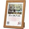 3-B Cornice portafoto Salo - marrone (rovere con venature ottiche del legno) - 21 x 29,7 cm (A4) - Cornice in legno, cornice per documenti con vetro acrilico