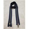 Generico AMANTE NSF Lampo Cerniera divisibile doppio cursore reversibile double face - catena ottone (blu navy, 80 cm)