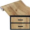 DecoMeister Pellicola Adesiva per Mobili 90x100 cm - Carta Adesiva Effetto Legno per Rivestimento Mobili Cucina e Armadio - Pellicola Decorativa Lavabile e Impermeabile - Rovere Ribbeck