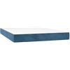 vidaXL Materasso a Molle Insacchettate Rigidità Media Blu Scuro 140x220x20 cm in Velluto