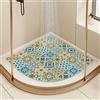 EUPXRHY Tappeto Doccia Antiscivolo Angolare, Tappeto Doccia Angolare, Pedana Antiscivolo per Doccia, Luffa in PVC Tappetino Antiscivolo Doccia per Doccia O Vasca da Bagno,D,80x80cm