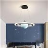 HSLJ1 Lampada a sospensione a pianeta in acrilico Camera dei bambini Lampadario a soffitto con stella spaziale Astronauta Lampada a sospensione a led Decorazioni per la casa Apparecchio di illuminazione fan