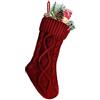 Meiwash Calze Natalizie Calzini di Natale Calze Babbo Natale Calze Appese Abero di Natale Grande Sacchetto di Caramelle Sacchetto Regalo Ciondolo Camino Decorazioni Natalizie (Red, 37cm)