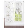 HOME ZEN HOUSEHOLD LINEN HOME ZEN Coppia Tende Trasparenti Floreali, Set 2 Pezzi, 60x150 cm e 60x240 cm, con Passanti, tendine a pacchetto art.ERA (Beige, 60x240 cm)