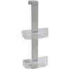 Saniplast Portaoggetti Doppio Alluminio Doccia o Parete MOD. Clear