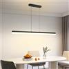 Mikeru Lampada a Sospensione Dimmerabile 80CM, Lampada a Sospensione Lineare LED 10%-100% Luce a Lampadario per Isola Cucina con Funzione di Memoria 3000K-6000K Lampada a Lampadario per Soggiorno