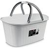 Stefanplast Elegance Cesta portabiancheria con Manici, Bianco, cm 38x58x29,5h