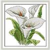 OWN4B Kit per punto croce stampato con motivo stampato Il fiore della felicità da 11 ct, 21 x 21 cm, kit per ricamo fai da te