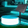 KISUFU 24V Solar Neon Light outdoor LED Strips, IP68 impermeabile 320 LEDs/m strisce LED con 1200mah 8 modalità solare con inserto di terra luce per casa giardino matrimonio festa di Natale.