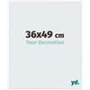 yd. Your Decoration - Cornice portafoto 36,00 x 49,00 cm, colore: Bianco lucido, resistente ai raggi UV, antiriflesso - Annecy