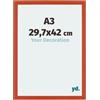 yd. Your Decoration - Cornice A3 29.7x42 cm - Arancione - Decorativa Parete in Legno con Vetro in acryl - Antiriflesso - A3 29.7x42 Cornice - Mura
