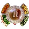 Sprizzer - Set Aperitivo 4 Box Trasparenti per Snack e Alimenti, da Agganciare al Serbatoio Machine per lo Spritz, Vaschette per Aperitivo Stabili e Facili da Montare e Rimuovere