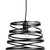 VR VETRINEINRETE Vetrineinrete® Lampadario a sospensione da soffitto con paralume in metallo a vortice traforato design contemporaneo moderno lampada da soffitto A08 (Nero) Z42
