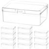 QWORK® Set di 12 Scatole in Plastica con Coperchio - 95x65x35 mm - Scatoline Trasparente per Perline, Semi, Gioielli e Altro
