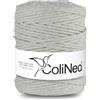 ColiNea, cordoncino in cotone con anima in cotone, intrecciato, 5mm, 100m (Grigio chiaro, 200m)
