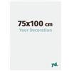 yd. Your Decoration - Cornice 75x100 cm - Bianco Lucente - Decorativa Parete in Plastica con Vetro in acryl - Antiriflesso - 75x100 Cornice - Evry