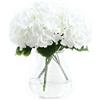 AMLUCKS - Ortensie artificiali in seta, 15 fiori, aspetto realistico, fiori artificiali con steli per mazzi di nozze, feste, decorazione della casa (3 bianchi), 3 unità