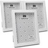 YiPinYin Set di 3 cornici per foto da 18 x 13 cm, cornici bianche Garllery da 13×18 cm per tavolo o da parete