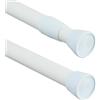 Relaxdays Asta a Pressione per Tende, Telescopica 150-280 cm, Bastone Estensibile Appendiabiti, in Acciaio Inox, Bianco