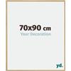 yd. Your Decoration - Cornice 70x90 cm - Faggio Chiaro - Decorativa Parete in Plastica con Vetro in acryl - Antiriflesso - 70x90 Cornice - Evry