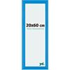 yd. Your Decoration - Cornice 20x60 cm - Blu Acceso - Decorativa Parete in Legno con Vetro in acryl - Antiriflesso - 20x60 Cornice - Mura