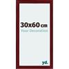yd. Your Decoration - Cornice 30x60 cm - Vino Rosso Spazzato - Decorativa Parete in Legno con Vetro in acryl - Antiriflesso - 30x60 Cornice - Mura
