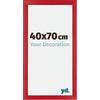 yd. Your Decoration - Cornice 40x70 cm - Rosso - Decorativa Parete in Legno con Vetro in acryl - Antiriflesso - 40x70 Cornice - Mura