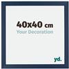 yd. Your Decoration - Cornice 40x40 cm - Blu Scuro Spazzato - Decorativa Parete in Legno con Vetro in acryl - Antiriflesso - 40x40 Cornice - Mura
