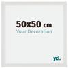 yd. Your Decoration - Cornice 50x50 cm - Bianco Opaco - Decorativa Parete in Legno con Vetro in acryl - Antiriflesso - 50x50 Cornice - Mura