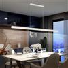 WSXEDC Lampada a sospensione Bianco lineare a LED per sala da pranzo lampada L150cm 60W dimmerabile lampadario moderno in acrilico soggiorno cucina ufficio Regolabile in altezza con telecomando Ciondolo
