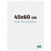 yd. Your Decoration - Cornice 45x60 cm - Bianco Lucente - Cornice Decorativa Parete in Plastica con Vetro in acryl - Antiriflesso - 45x60 Cornice - Evry