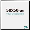 yd. Your Decoration - Cornice 50x50 cm - Nero Opaco - Decorativa Parete in Plastica con Vetro in acryl - Antiriflesso - 50x50 Cornice - Evry