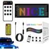 Generico Insegna a LED per finestrino per auto, insegna a LED per finestrino 'auto - Segnaletica digitale con display LED flessibile,Controllo APP wireless, insegna LED per auto, negozio, bar, feste, festival,