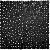 BM 7121 Tappetino Antiscivolo da Bagno per Doccia, con Ventose, Quadrato, Misura 52x52 cm PVC, Effetto Sassolini Pietra (Nero)