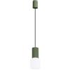 SOLLUX lighting Lampada da Sospensione - Lampada da soffitto in Alluminio e Vetro -1 Paralume - Lampadina LED - Verde Oliva Halo
