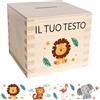 Creative Deco Salvadanaio in Legno | Scatola Personalizzata per Soldi Salvadanaio Apribile | 9,5 x 9,5 x 9 cm | Scatola per Risparmio | Legno di Pino Grezzo | Perfetta come Scatola per Decoupage