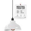 LEDSone Industrial Pendant Light Retro Chandelier Ceiling Light Vintage Lamp Ceiling Lighting Metal Shade for Restaurant Living Room Bedroom Kitchen Hallway Bar (Bianco)