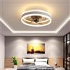 AHWEKR Ventilatore da soffitto Silenzioso con Illuminazione Lampada a Sospensione dimmerabile da 30W con Telecomando e App Luce a 6 velocità con Ventola Lampada da Soggiorno Camera da Letto