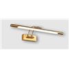 PAPUQ Applique a LED per illuminare quadri, specchi, murales, ecc., LED 12W stile tradizionale ed elegante, tonalità di luce calda 3000K, Oro invecchiato, completamente snodabile e girevole. 65 cm