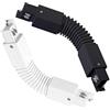 LEDKIA LIGHTING Connettore Flessibile per Binario Trifase Bianco