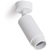 LEDKIA LIGHTING Faretto Portalampada da Superficie Multiangolo 10-50º per Lampadine GU10 Agata Bianco GU10