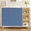 Generic Tende Antipolvere Personalizzabili per mensole, Tende per mobili da Cucina, Tende Pieghevoli sottolavello per armadi, bagni e lavatrici-Dark Blue- W90cmxH70cm