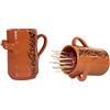 Consiglio's FBM2 BROCCA Porta ARROSTICINI in Terracotta TIPICA ABRUZZESE Modello Piccolo Circa 10 ARROSTICINI