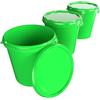 FixedByU, secchio in plastica ermetico impilabile con chiusura, 30 litri, verde, realizzato in Germania, sicuro per alimenti, stabile, ideale per la conservazione di alimenti, forniture per ufficio