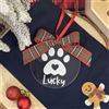 Memotak - Pallina Natale Famiglia | Decorazioni personalizzate famiglia Animali Cane Gatto NASCITA Pallina di Natale in plexiglass rifinita a mano con Fiocco Tartan e cordino
