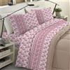 BANZAII TEXTILE INNOVATOR ONLINE Banzaii Completo Lenzuola Invernale Felpate in Flanella Anti-Pilling 100% Cotone Francese (per Materasso 130/140 cm, Altezza Fino a 35 cm) Diletta Rosa