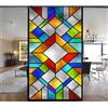 LXDWEI Pellicola Privacy per Finestre Stile Chiesa Europea Vetro Colorato Senza Colla Adesione Statica Adesivi Decorativi per Finestre 15,7x39,4(40x100cm)(L x L)
