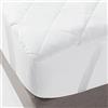 GLHOME Idee per la casa Topper Trapuntato Correttore Materasso Anallergico con Fasce Elastiche Traspirante Protettivo - Bianco - Singolo
