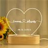 zouwii Regalo Di Luce Notturna Personalizzato Per San Valentino, Anniversario, Matrimonio, Fidanzamento, Regalo Di Nozze, Romantico Per Coppia In Acrilico Per Lui E Lei