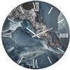 Generico Orologio da Parete, Soggiorno, Cucina, Moderno,Effetto marmo, Base legno, Lavorazione a resina, Numeri a rilievo, Diametro disponibile 40/60/80/100 cm, Made in Italy (piside, 40)